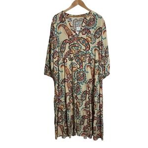 Kate & Sam XXL Floral Tiered Maxi Prairie Dress Cottagecore Garden Party NEW